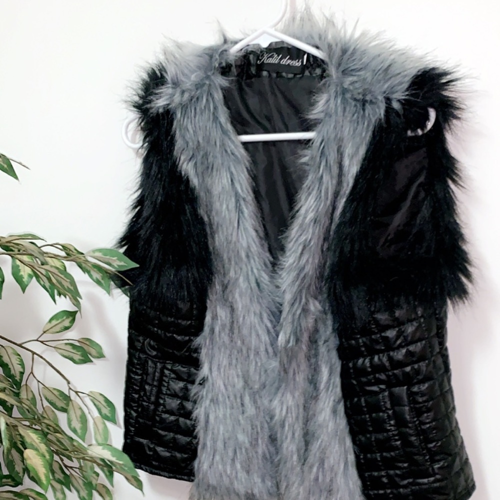 Faux Fur/ Leather Vest